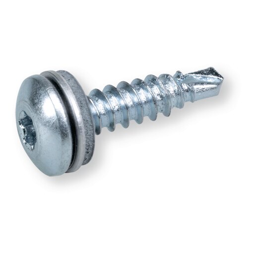 Self-drilling screw 5.5x38, round head, TX25,  bi-met A2, steel 5mm, w/ w